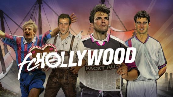 Ausschnitt aus einer Werbung für die Serie «FC Hollywood. Der FC Bayern und die verrückten 90er»
