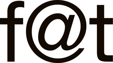 Illustration des Codes «f@t», Synonym für das englischen Wort für «dick»