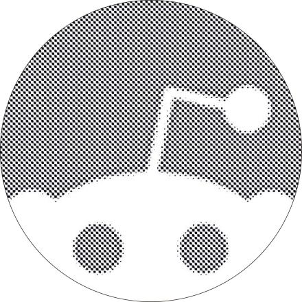 Ausschnitt aus einem stilisierten Reddit-Logo