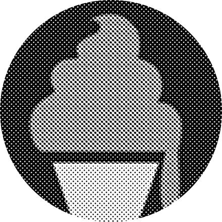 stilisiertes Grafik eines schmelzenden Glace