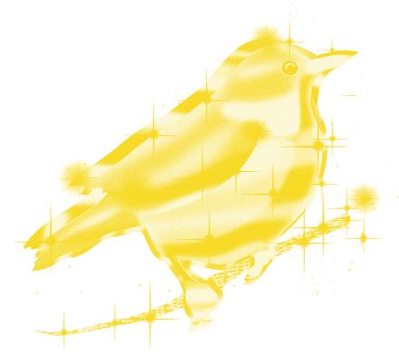 Illustration von Luca Schenardi: Vogel auf einem Ast