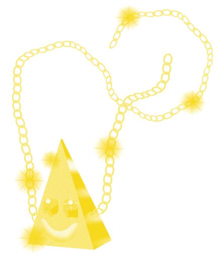 Illustration von Luca Schenardi: Umhänger mit Goldkette
