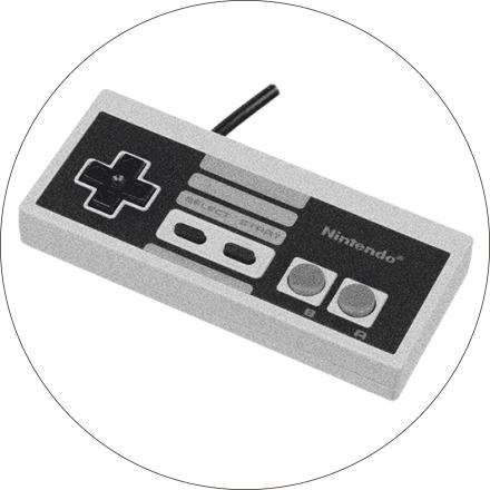 Illustration eines Game-Controllers einer NES-Spielekonsole
