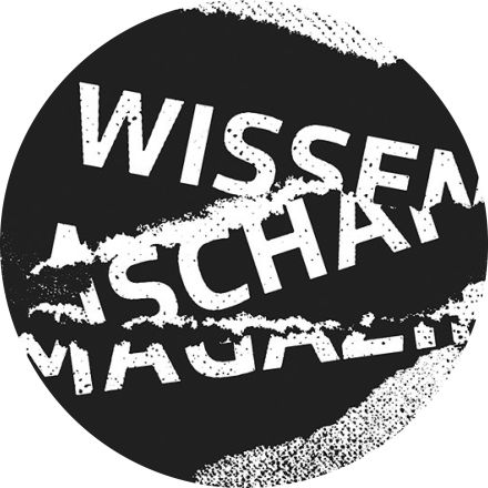 stilisierte Grafik mit dem zerrissenen Logo des SRF Wissenschaftsmagazin