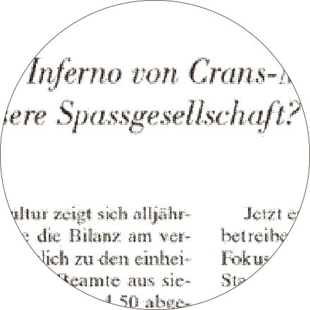 stilisierter Ausschnitt aus der Titelseite der gedruckten NZZ-Zeitung